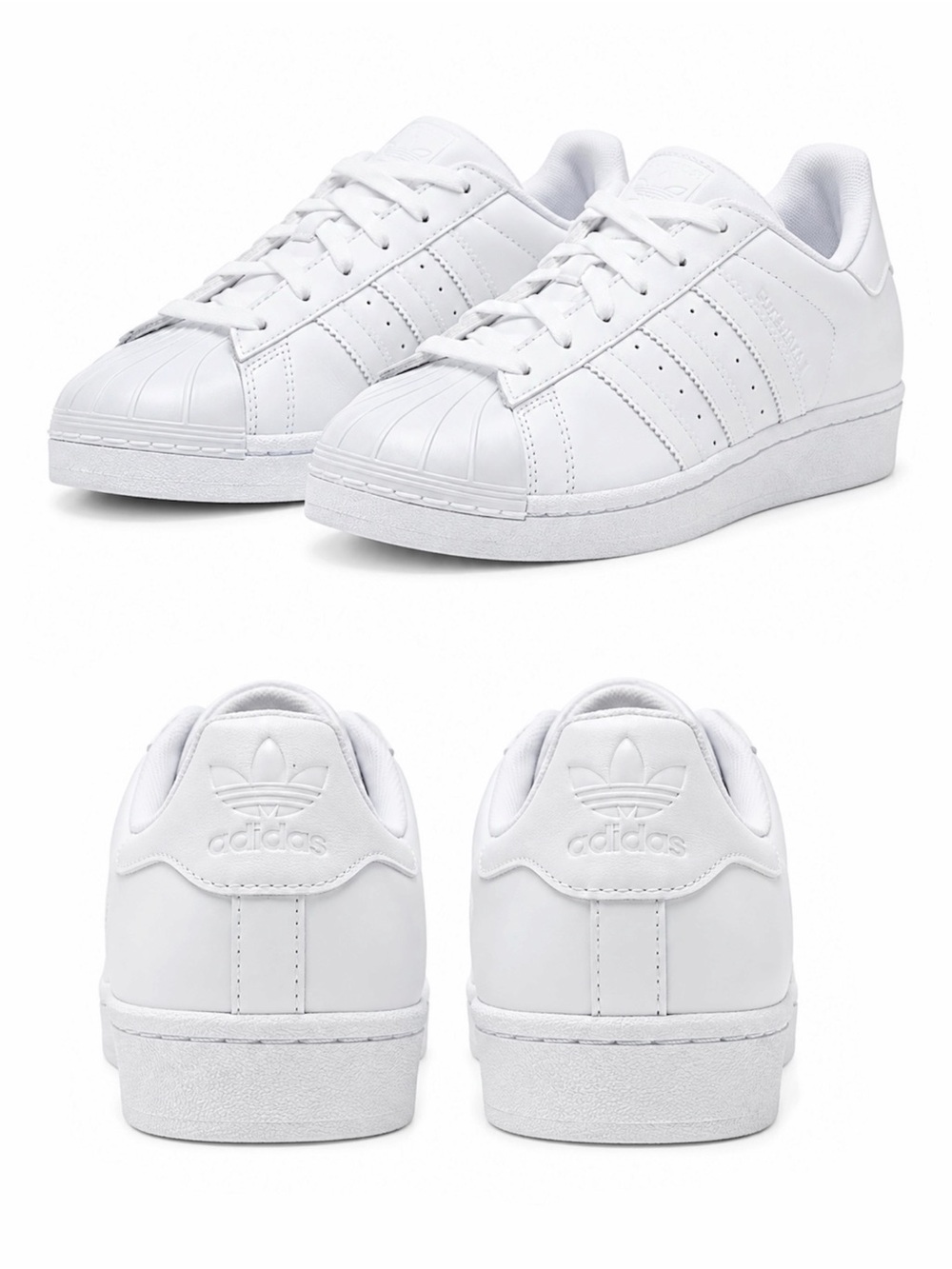 ADIDAS SUPERSTAR GLOSSY TOE SZ 8 - PRE-OWNED